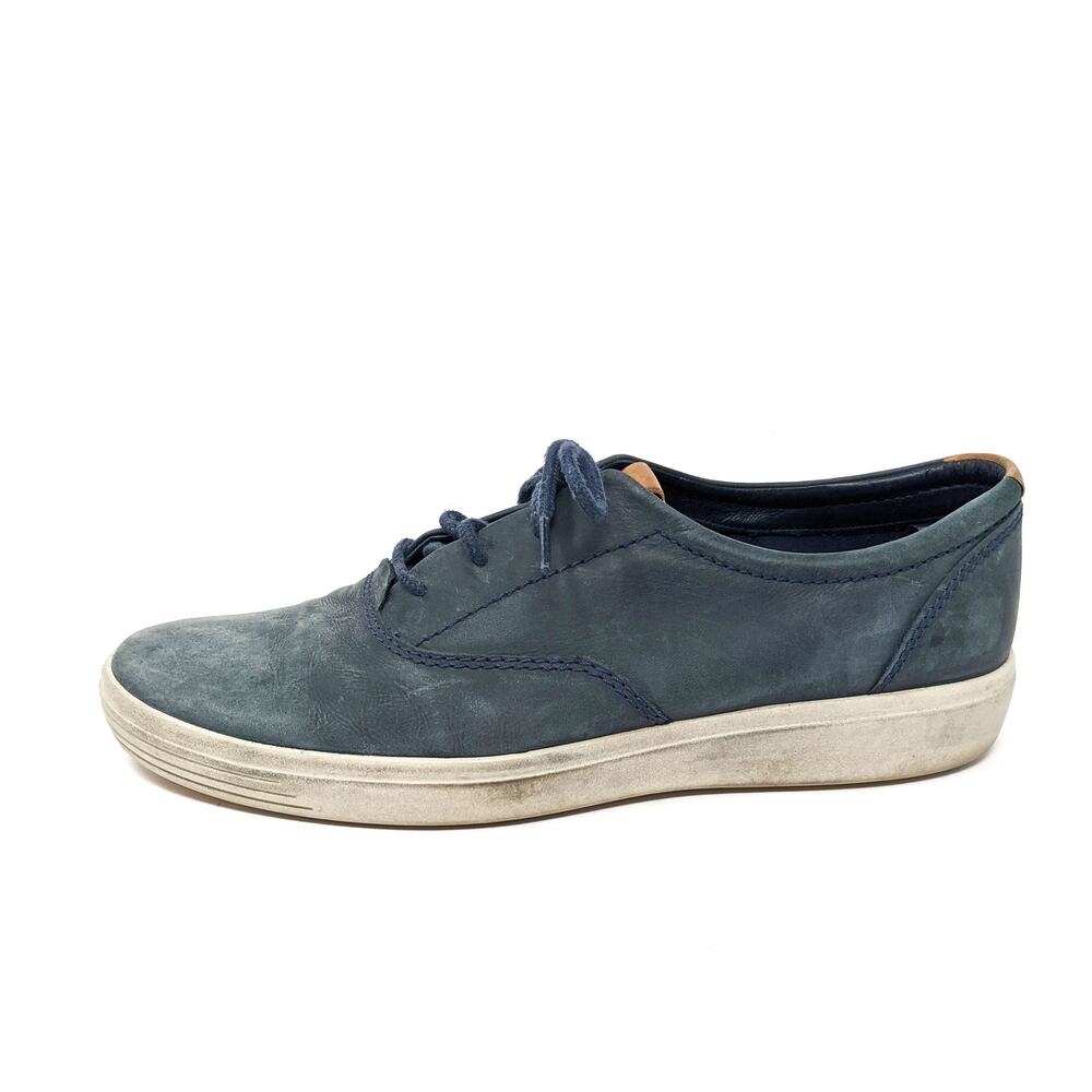 Ecco Mens 12 Blue Collin Lace Up Sneakers Low Top Comfort Shoes